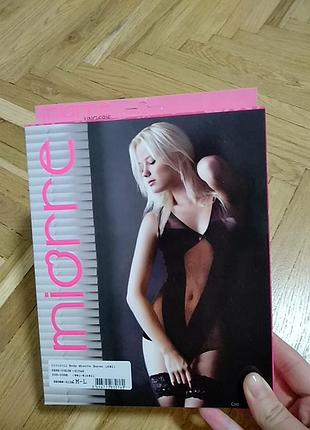 Бодик чорний з сіткою на бретелях / miorre