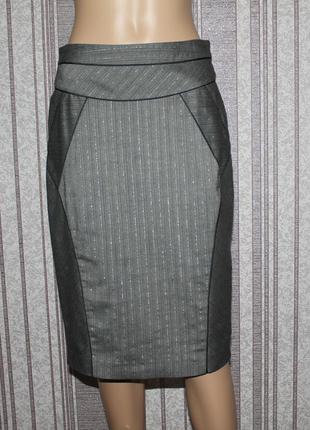 Очень стильная юбка-карандаш с люрексом1 фото