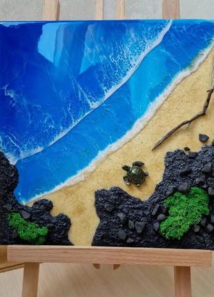 Мініатюра для resin art (епоксидна смола) - черепаха1 фото