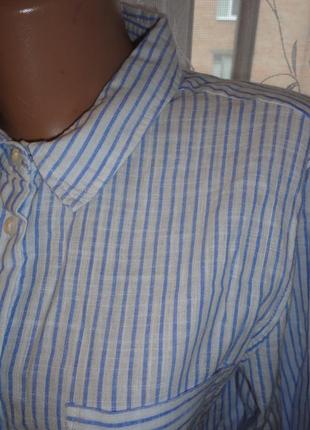 Блуза в полосочку new look р.10  (ог 92, рук.62, дл.72) 100% коттон сост. новое