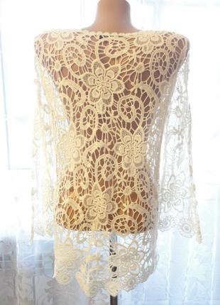 Шикарна біла блуза р. 12 papaya (ог 94-102, рук.56,дл.65)