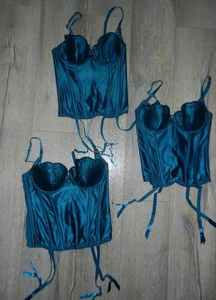 34в 75в lingerie,франция корсет утяжка бутылочного цвета,новый4 фото