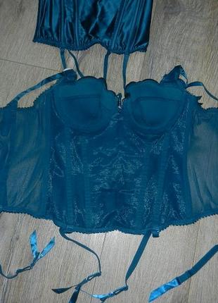 34в 75в lingerie,франция корсет утяжка бутылочного цвета,новый6 фото