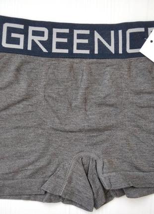 Боксеры мужские greenice бесшовные серые синий пояс xl\xxl 4430