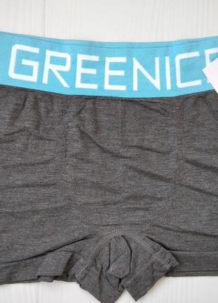 Боксеры мужские greenice бесшовные серые голубой пояс xl\xxl 4430