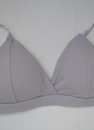 Бюстгальтер без кісточок бавовна сірий s\m 1038