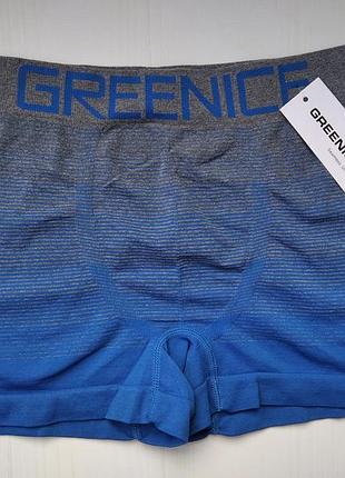 Боксери чоловічі greenice безшовні синій з сірим xl\xxl 4585