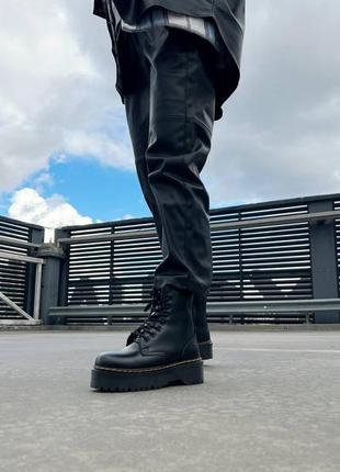 ❄️🖤dr.martens Leopard jadon black fur premium🖤❄️черевики жіночі чорні зимні доктор мартінс жадон з хутром, ботинки женские зимние с мехом доктор мартинс жадон6 фото