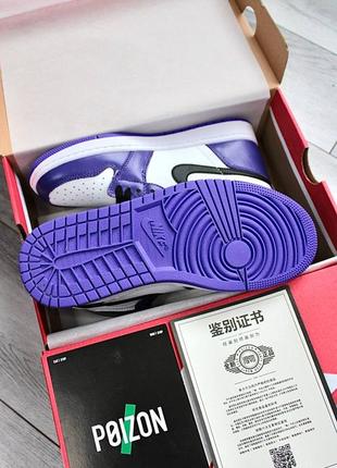 Кросівки nike air jordan 1 violet8 фото