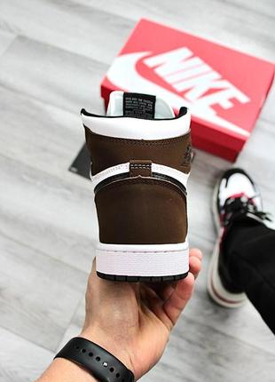 Кросівки nike air jordan 1 brown7 фото