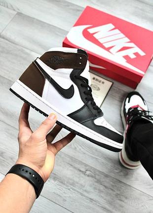 Кросівки nike air jordan 1 brown1 фото