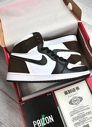 Кросівки nike air jordan 1 brown6 фото