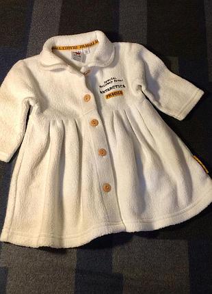 Сукня тепла білосніжно-кремова, baby club, 50/50% бавовна/поліестр