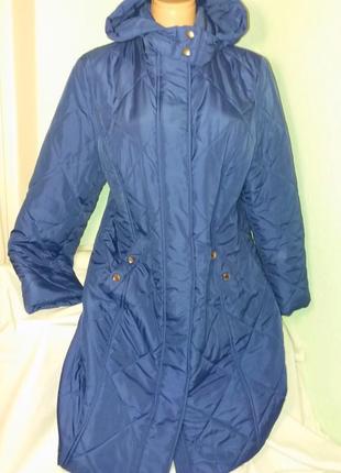 Суперовый плащ-пальто с капюшоном,48-52разм.,пог-60см.