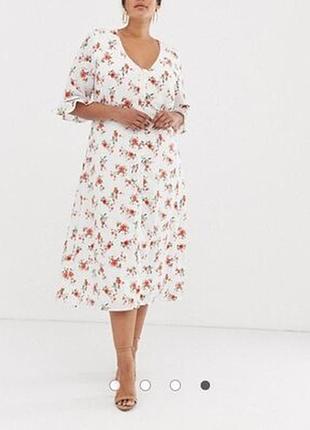 Платье халат миди 54 размер