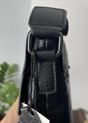 Мужская сумка-планшетка через плечо, кожаная черная сумка для мужчин3 фото