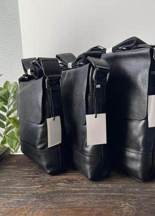 Чоловіча сумка-планшетка через плече, шкіряна чорна сумка для чоловіків10 фото