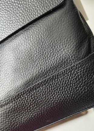 Мужская сумка-планшетка через плечо, кожаная черная сумка для мужчин9 фото