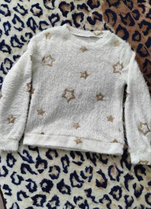 Пухнаста м'яка святкова кофта для дівчинки 12-13 років terranova светр