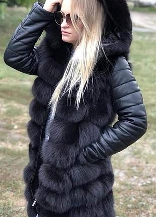 Супер жилеточка кожаный рукав. цена летняя 🎄🎁🎅👍😉🔥🔥🔥