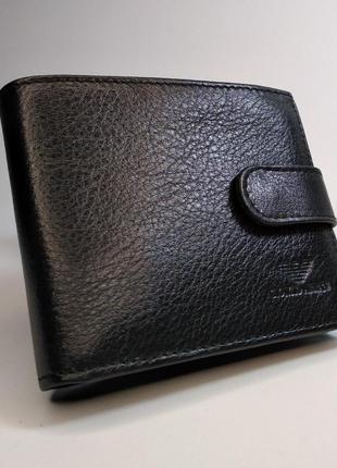 Чоловічий гаманець з натуральної шкіри armani / армані2 фото