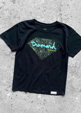 Diamond women’s center logo vintage t-shirt футболка1 фото