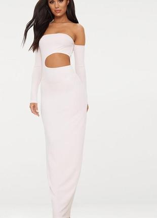 Сукня максі з довгими рукавами і вирізом і відкритими плечима prettylittlething uk-12