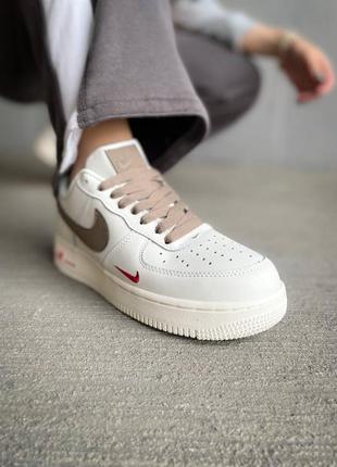 Кросівки nike air force 1 low premium white/brown7 фото