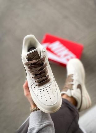 Кросівки nike air force 1 low premium white/brown2 фото