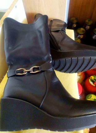 Нові жіночі черевики чоботи, демі, євро зима на танкетці