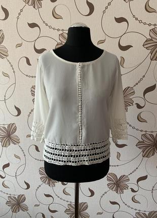 Блуза з мереживом zebra, р. с-м, італія