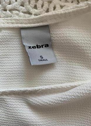 Блуза з мереживом zebra, р. с-м, італія6 фото