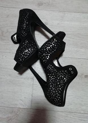 Туфли с открытым носком женские new look размер 38-5 стелька 24.5см