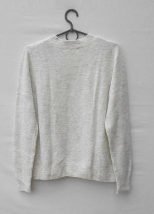 Мягенький свитер светло серый меланж с добавлением шерсти5 фото