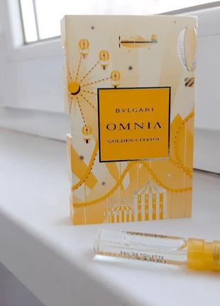 Bvlgari omnia golden citrine✨оригинал миниатюра пробник mini vial spray 1,5 мл книжка8 фото