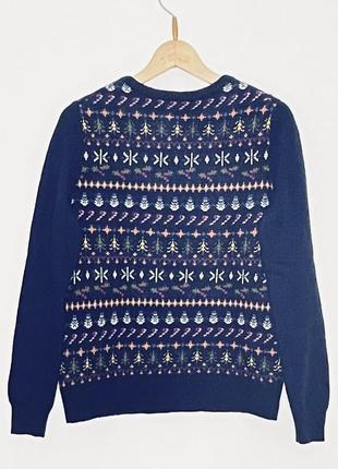 Джемпер новорічний вовна светр зимовий принт теплий стильний жіночий чоловічий кофта2 фото