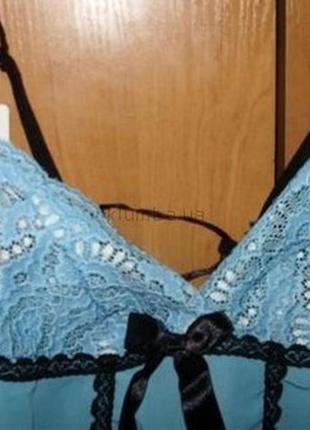 Бирюзовый комплект секси пижама польша4 фото