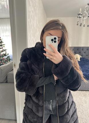 Натуральна шуба кролик