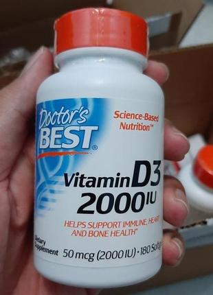 Витамин д3 2000 ме, сша, 180 капсул, doctor best витамин d32 фото