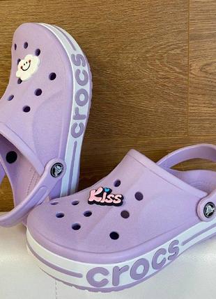 Сабо кроксы женские crocs оригинал bayaband лавандовые