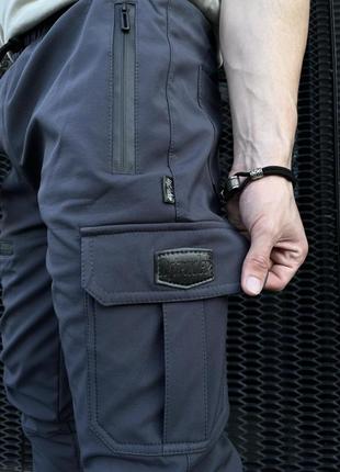 Надійні зимові штани softshell софтшел на мікрофлісі спортивні зручні flash intruder2 фото