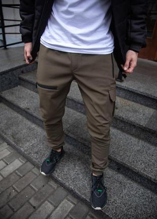 Надійні зимові штани softshell софтшел на мікрофлісі спортивні зручні flash intruder1 фото
