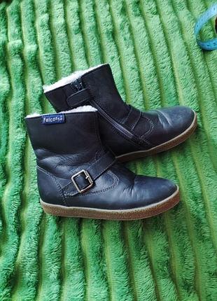 Ботинки зимові кожані