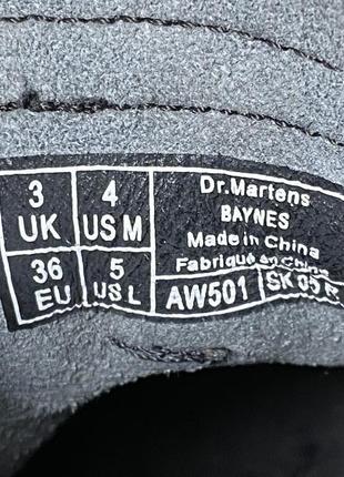 Ботинки dr.  martens baynes оригинал замшевые черные размер 36 кожаные6 фото