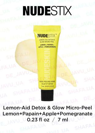 Відлущувальний лимонний пілінг nudestix lemon aid detox &amp; glow micro peel для сяйва шкіри