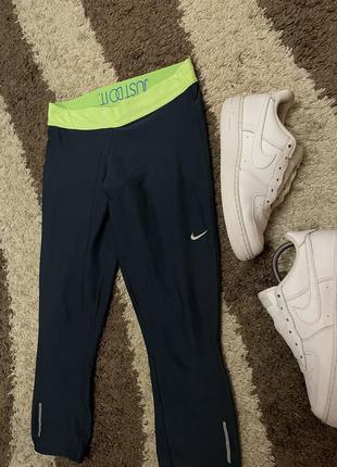 Лосіни  круті жіночі nike 3/4 pro  swoosh dri fit crossfit training1 фото