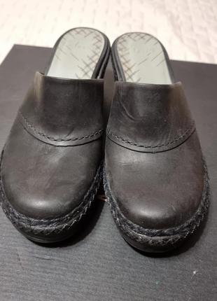 Кожаные клоги сабо clarks2 фото