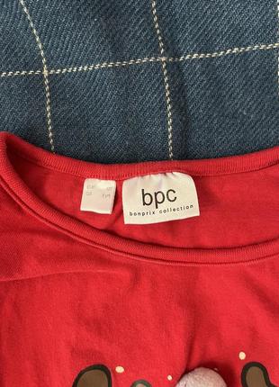 Новорічна кофта туніка з оленем для дівчинки 3