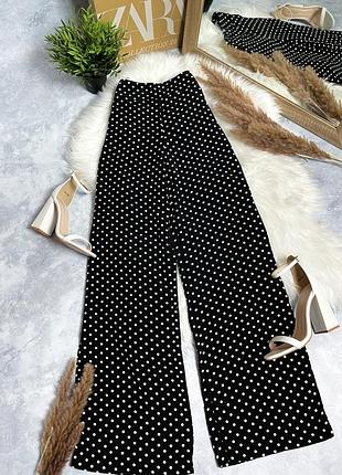 Штани палацо в горох wallis