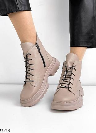 Зимові черевики шкіра